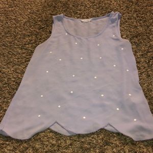 Lavender Polka Dot Tank Top